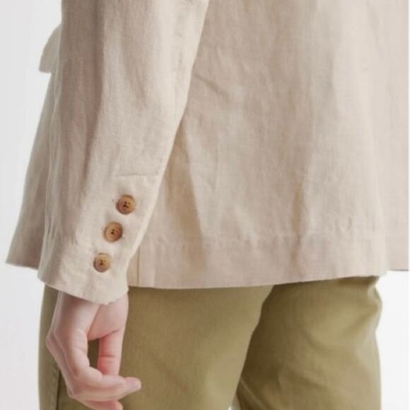 Quince 100% European Linen Blazer in Driftwood Sz XL - Picture 11 of 11